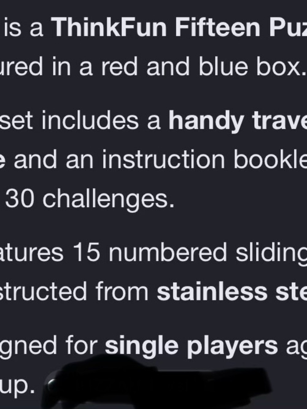 Think! Fifteen Puzzle - Blue and Red Box with Silver Puzzle - Picture 4 of 4